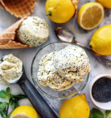 A Burst of Tanginess: Lemon Poppy Seed Ice Cream with Citrus Glazed Sugar Cookies