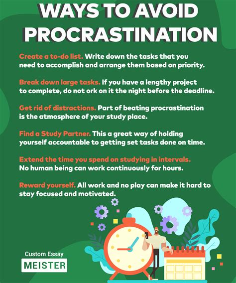 Avoid Procrastination and Distractions