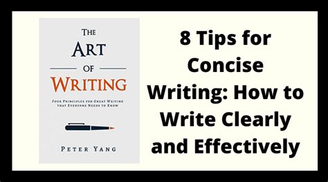 Conveying a Concise and Clear Writing Style