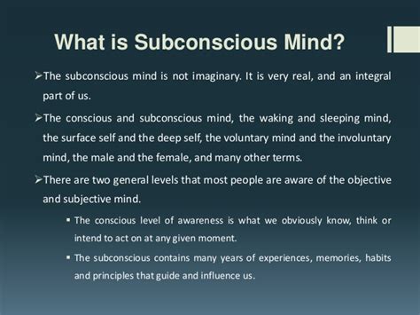 Deciphering the Language of the Subconscious Mind
