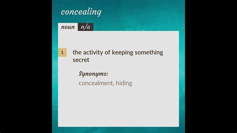 Deciphering the Significance of Concealing in Troubled Scenarios