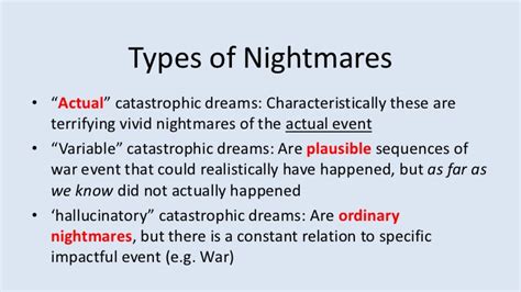 Exploring the Varieties of Apparitional Nightmares