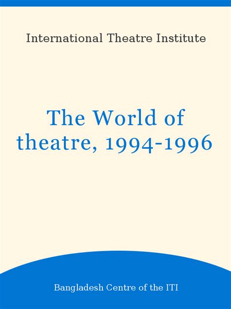 Fielding's Introduction to the World of Theater