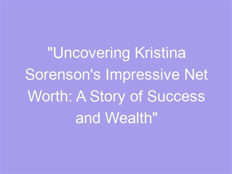 Financial Success Revealed–The Wealth Story of Kristina Montana