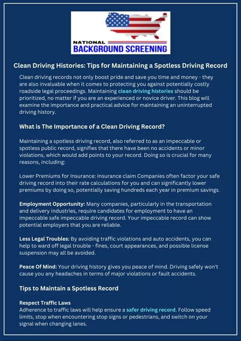 Maintaining a Spotless Driving Record: Significance and Strategies