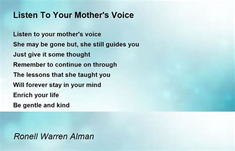 Mother's Voice in Dreams: An Enchanting Connection