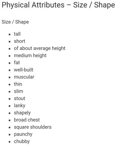Physical Attributes of Olympe Preis