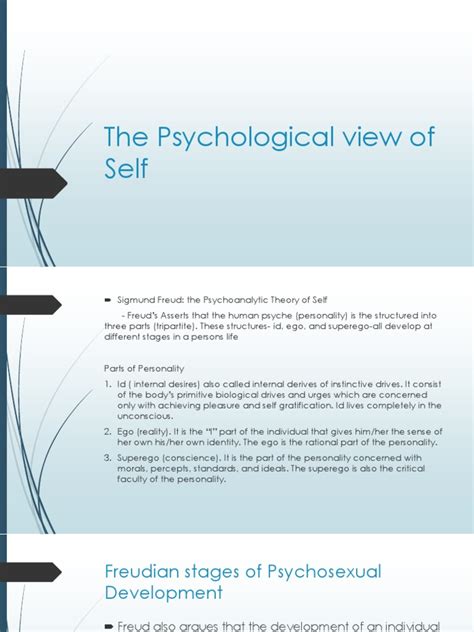 Psychological Perspectives on Self-Representation in Dreams