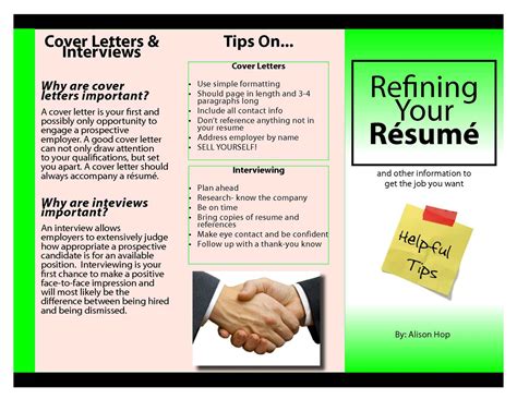 Refining Your Resume and Cover Letter