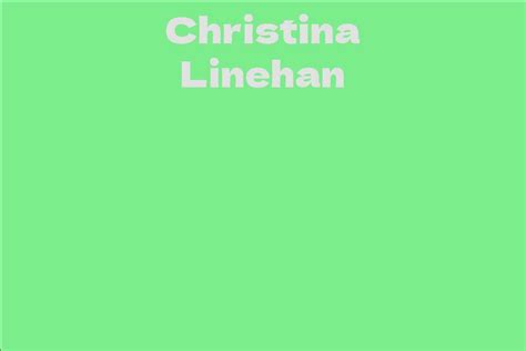 Rising to Fame: The Journey of Christina Linehan in the Entertainment Industry