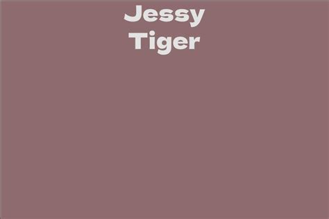 Singing Career: The Surprising Musical Gift of Jessy Tiger