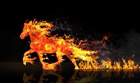 The Enigmatic Elegance of Flaming Equines