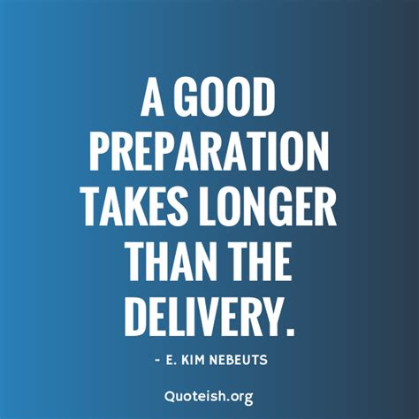 The Importance of Advance Preparation