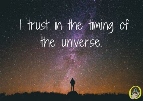 Trust in the Universe's Timing