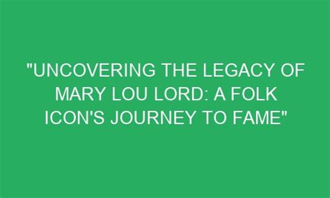 Uncovering Mary Lou's Remarkable Accomplishments