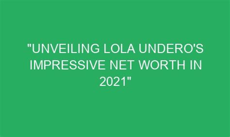 Unveiling Lola Asset's Impressive Physical Attributes